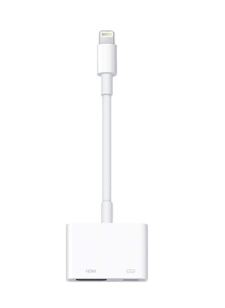 DUSALA - Lightning to HDMI Adapter with Lightning Digital AV Adapter 1080P, Lightning Charging Port White for Select iPhone iPad and iPod Models and HDTV Monitor... - Image 1