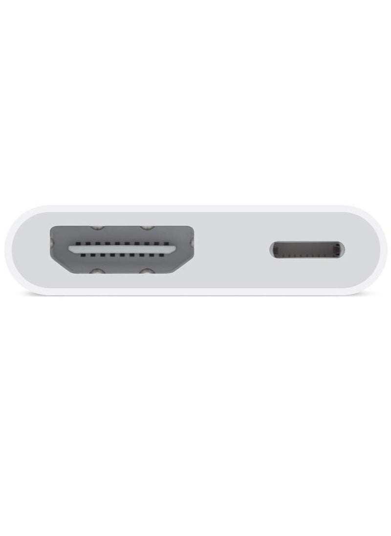 DUSALA - Lightning to HDMI Adapter with Lightning Digital AV Adapter 1080P, Lightning Charging Port White for Select iPhone iPad and iPod Models and HDTV Monitor... - Image 1