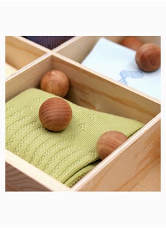 Generic Cedar Balls, Natural Aromatic Red Cedar Wooden Moth Balls Anti Moth Freshener & Deodoriser for Wardrobes Clothes Storage Drawer Wardrobe Freshener Accessories with 5 Satin Bags (30Pcs)  - Image 2