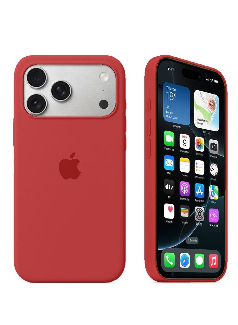 iPhone 17 Pro Max Case Liquid Silicone Soft Microfiber Lining Cover For iPhone 17 Pro Max Shockproof Protective Case For iPhone 17 Pro Max 6.9'' - Image 1