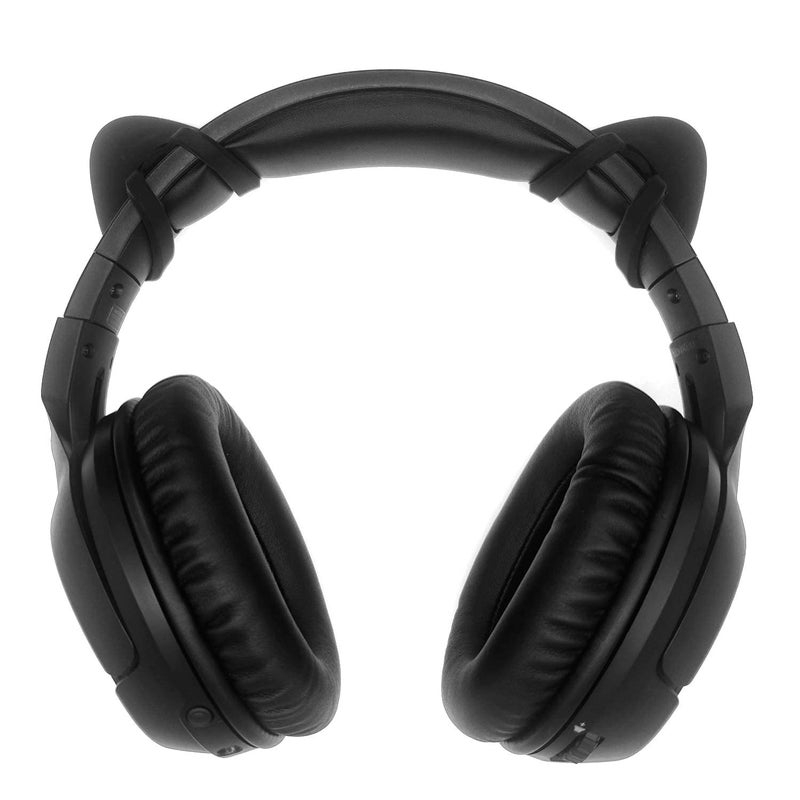 REEYEAR Cute Cat Ears Fits HypreX Cloud/Stinger/Cloud Flight Headsets, Universal Fit Lovely Kitty Adjustable Attachment Straps for Video Live Gaming Headphone, Black & Pink - Image 5