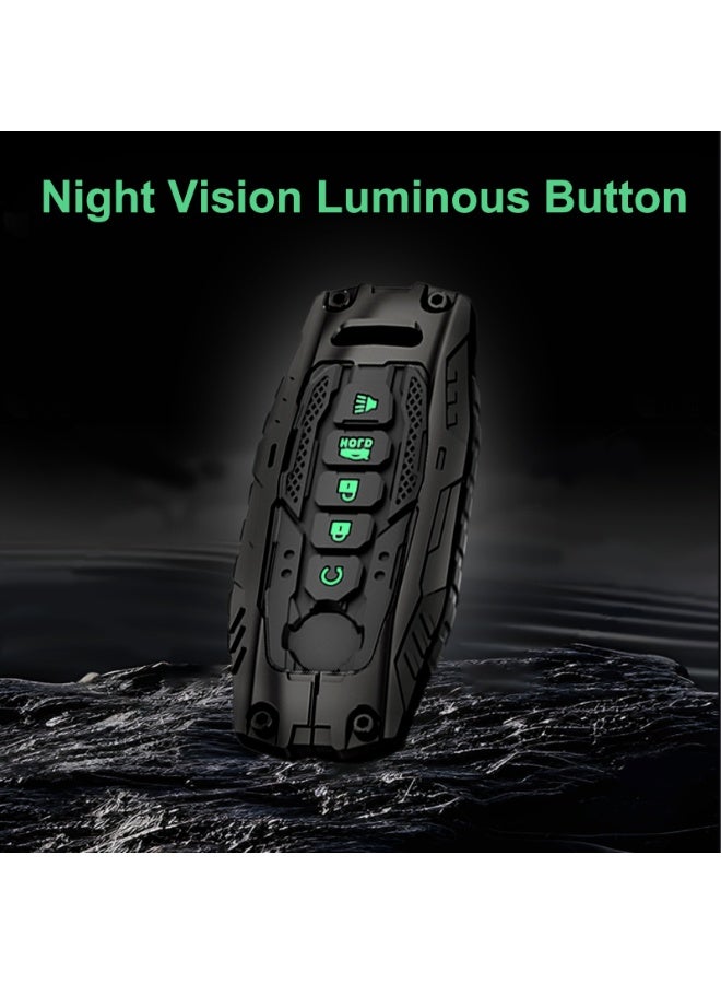 FETUSI Heavy Zinc Alloy Key Fob Cover with Keychain – Durable Metal Car Key Case Accessories Compatible with Nissan Pathfinder Rogue Sunny 2025 2024 (Model-B) - Image 5