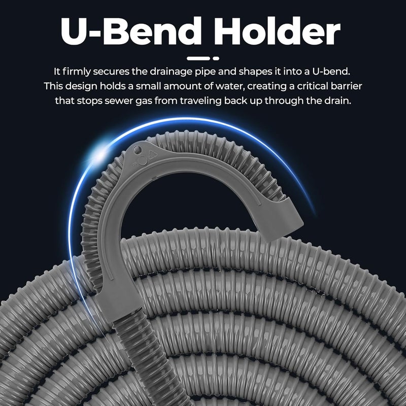 Funmit 12Ft Universal Washing Machine Drain Hose Flexible Extension Hose Fit For Most Household Washing Machines - Image 2