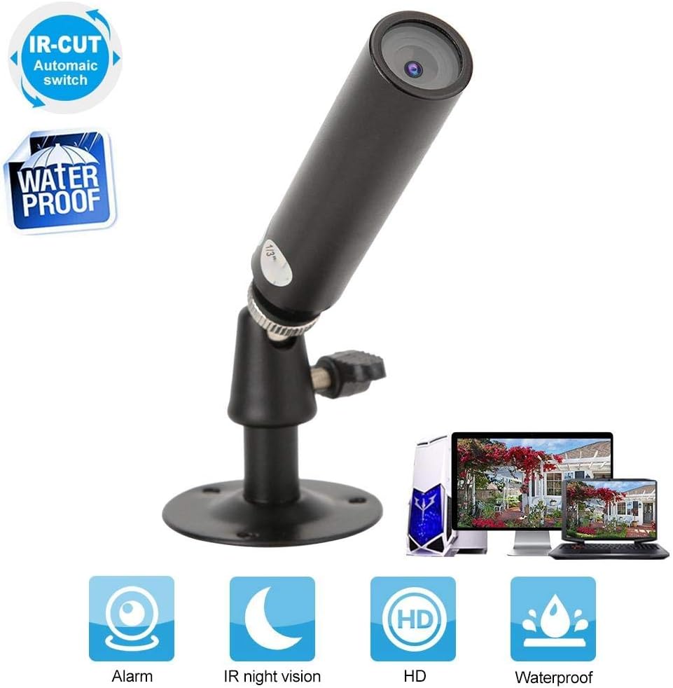 klarako Klarako Waterproof 1080p Full Mini Ahd Micro Wired Metal Cylinder Camera
