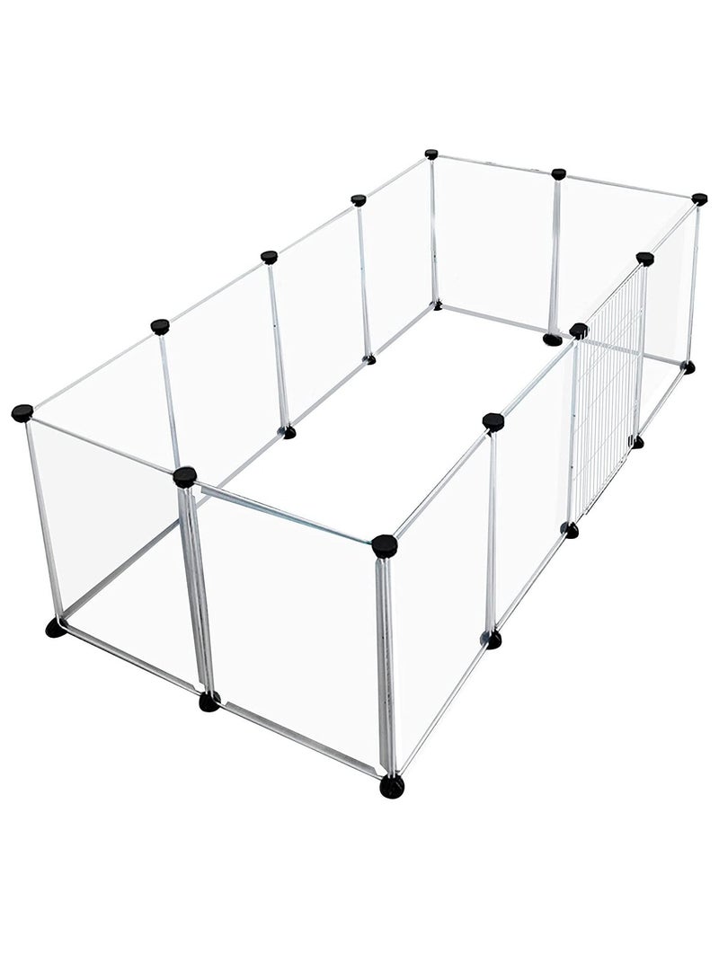 DubaiGallery Dog Fence Pet Indoor Playpen PP Material Can Be DIY Freely Combined Multifunctional Dog Fence Gate Dogs Rabbit Pig Cage - Image 2