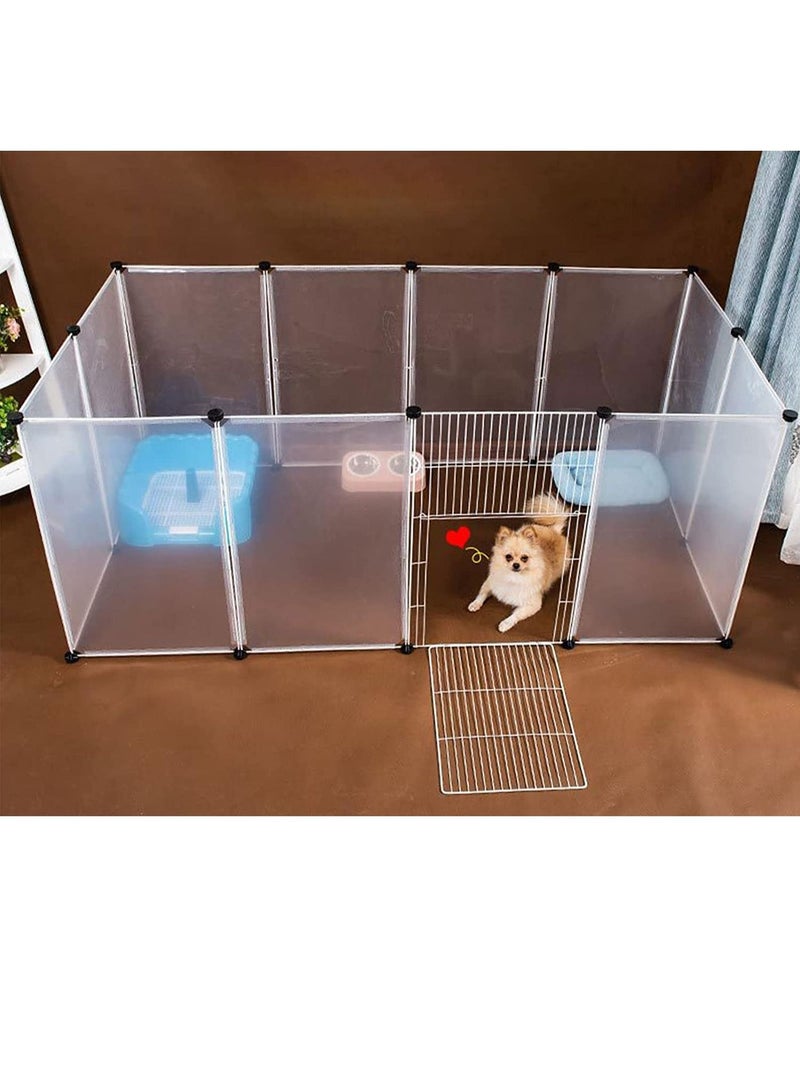 DubaiGallery Dog Fence Pet Indoor Playpen PP Material Can Be DIY Freely Combined Multifunctional Dog Fence Gate Dogs Rabbit Pig Cage - Image 1