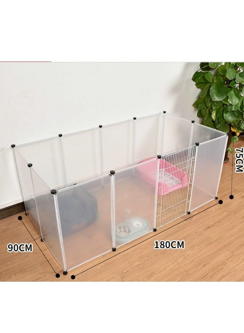 DubaiGallery Dog Fence Pet Indoor Playpen PP Material Can Be DIY Freely Combined Multifunctional Dog Fence Gate Dogs Rabbit Pig Cage - Image 3