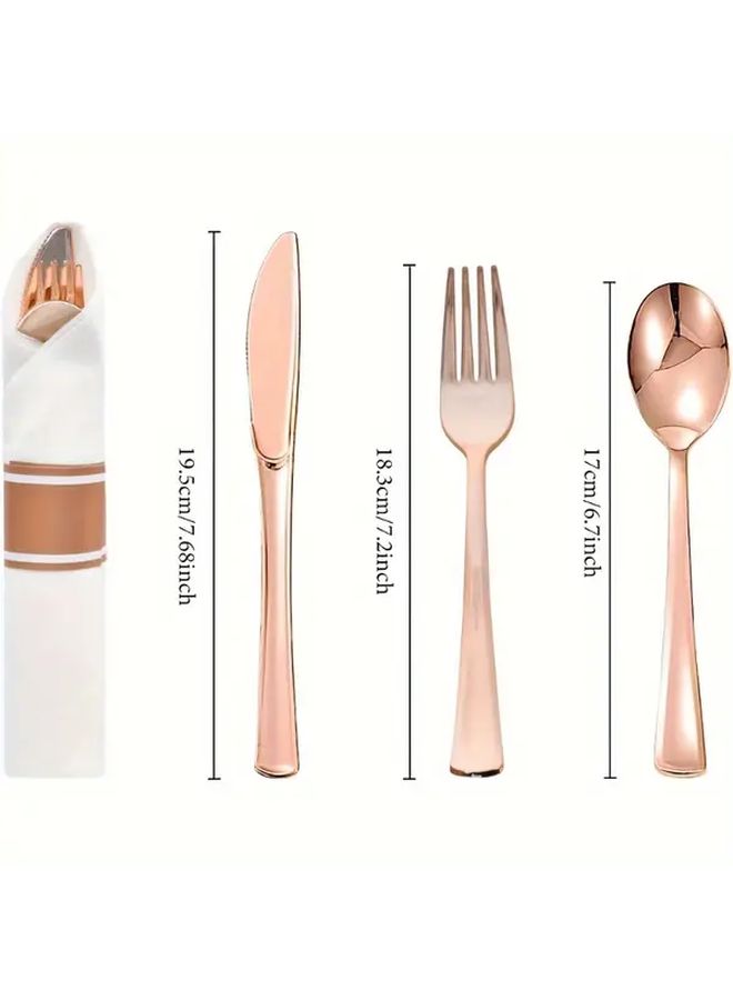 30PCS Reusable Plastic Cutlery Set Knife Fork Spoon For Party Camping Tableware - Image 2