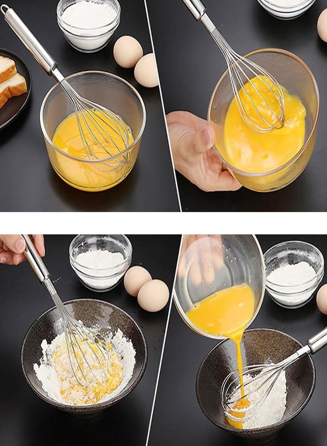 Cangfort Whisks for Cooking, Wisking Tool 2 PCS, Metal Whisk Set for Non-Stick Cookware, Balloon Egg Beater Perfect for Blending, Whisking, Beating, Frothing & Stirring-Easy to Use and Clean (11.81"&9.84") - Image 2