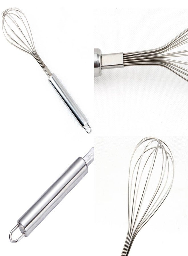 Cangfort Whisks for Cooking, Wisking Tool 2 PCS, Metal Whisk Set for Non-Stick Cookware, Balloon Egg Beater Perfect for Blending, Whisking, Beating, Frothing & Stirring-Easy to Use and Clean (11.81"&9.84") - Image 5