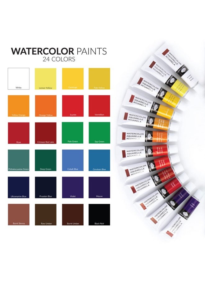 Royal & Langnickel - Wat24 Watercolor Artist Tube Paint 12Ml Pack Of 24 Colors - Image 1