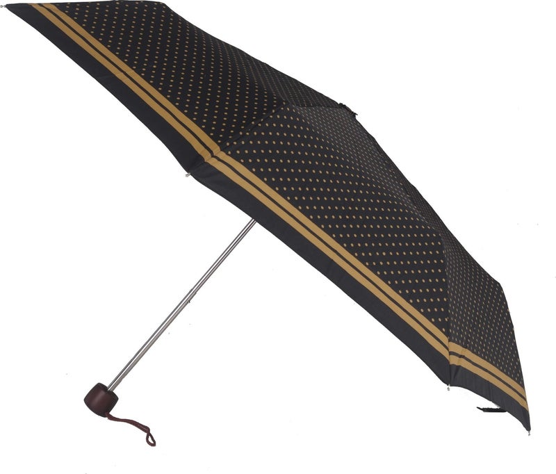 April Snotline Women's Umbrella Super Mini Yellow Polka Dot Black 08L  - Image 4