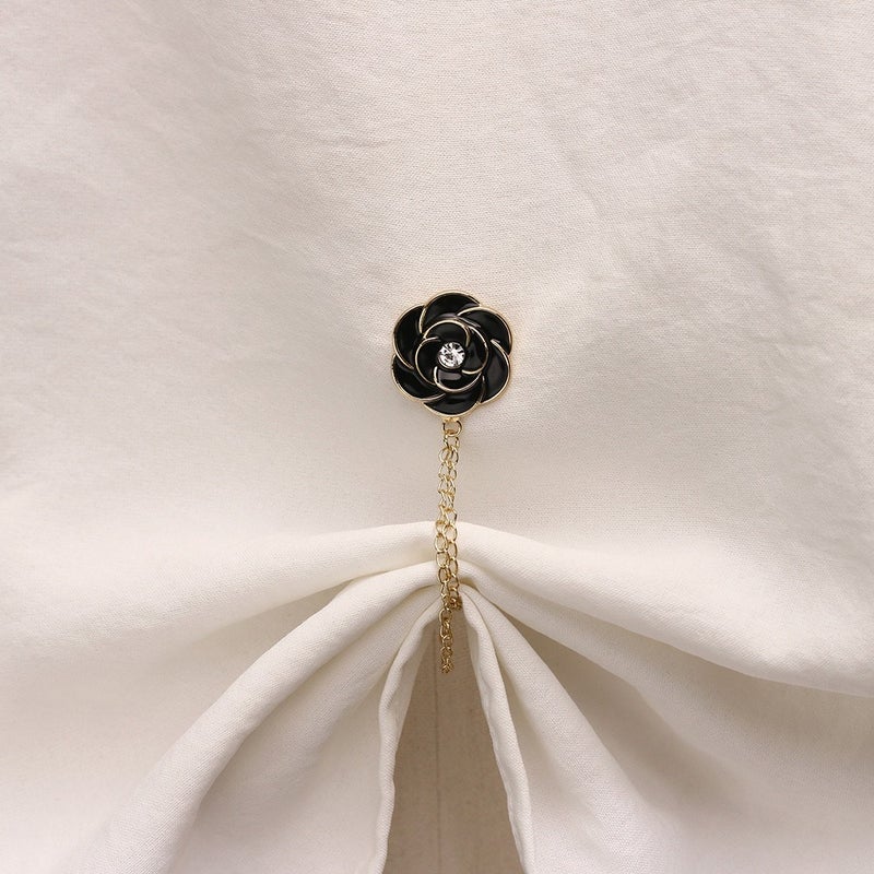 482# White Pants Leg Anti-Scratch Tool with Magnetic Chain Buckle - Adjustable Length Clip - Image 5