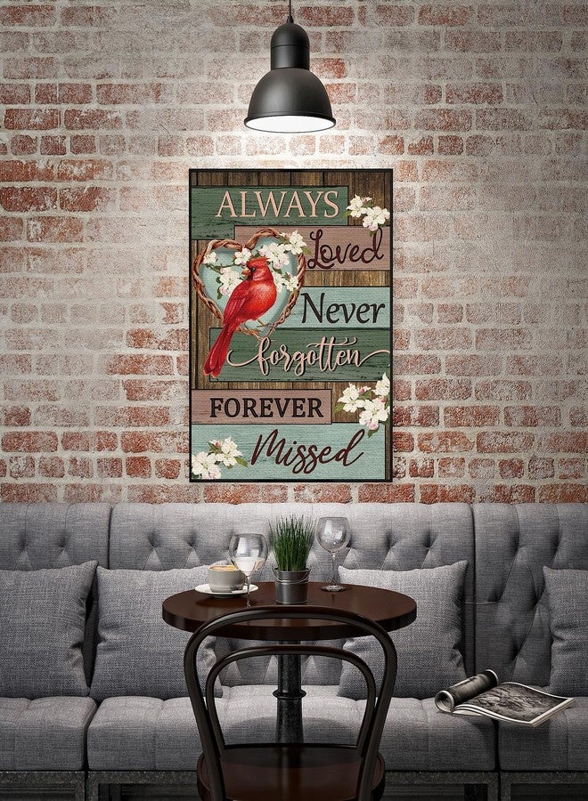 KINPLUB 5D Cardinal Diamond Painting Kits for Adults Beginners, Always Loved Never Forgotten Memorial Day Diamond Art Kits, DIY Full Round Drill Paint with Diamonds Dots, Home Wall Decor 12 x 16 Inch - Image 4