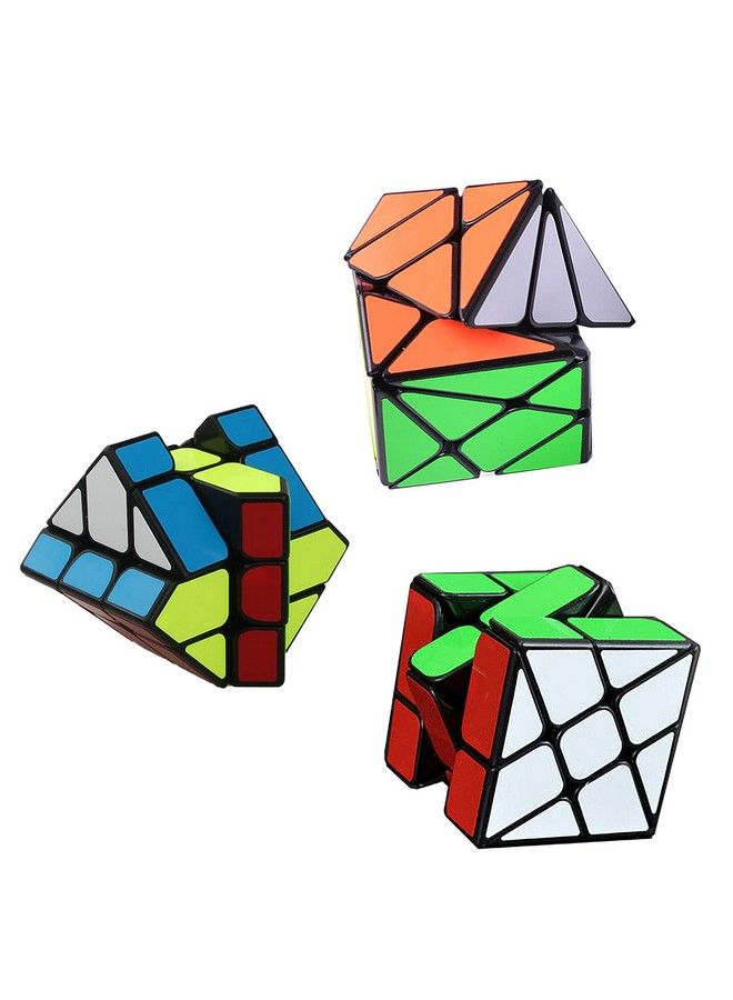 Ahyuan Speed Cube Set Ahyuan 3 Pack Magic Speed Cube Bundle 3X3X3 Yj Windmill Cube Yongjun Axis V2 Cube Yj Fisher Cube 3X3 Sturdy And Smooth Speed Cube Puzzles Toy - Image 3