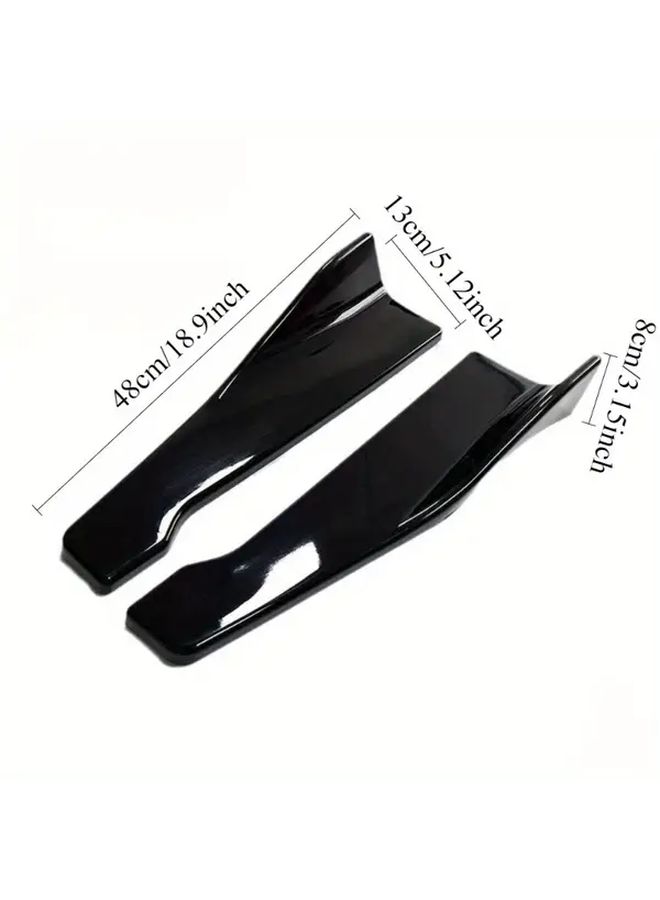 2pcs Carbon Look Car Rear Spoiler Aerodynamic Body Kit Diffuser Panel Protection Stability - Image 3