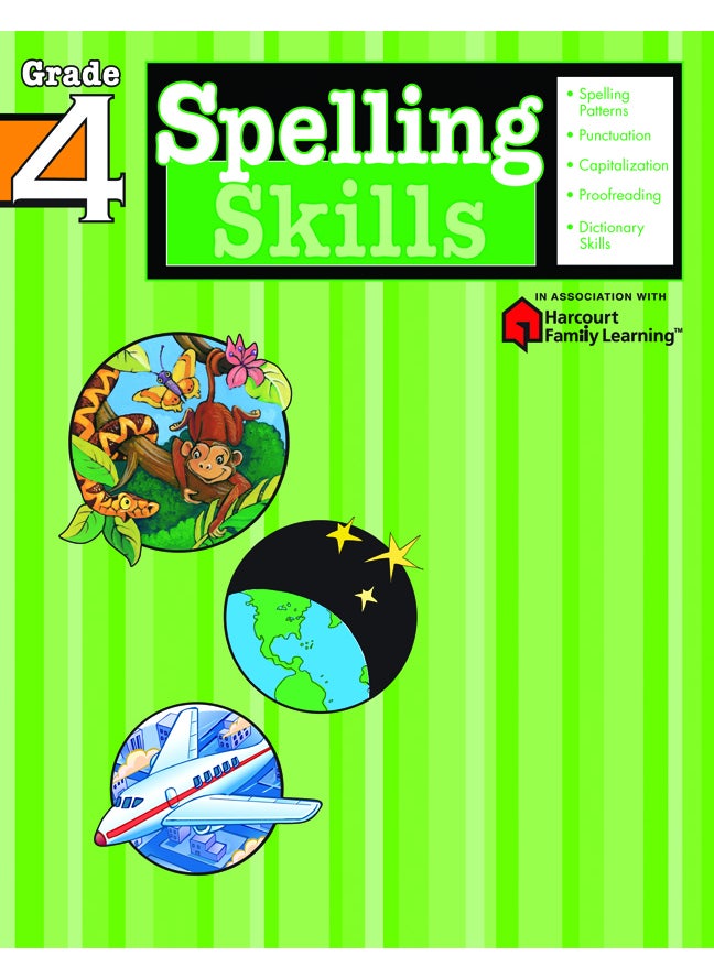 Spelling Skills: Grade 4 (Flash Kids Harcourt Family Learning) 