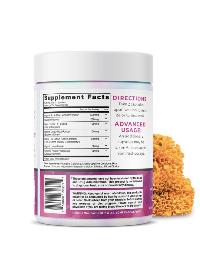 One Sol Fat Burner for Women, Natural Metabolism Booster, Burn More Calories, Boost Energy & Mood, Curb Appetite & Stop Cravings, No Crash or Jitters, All-Natural Ingredients, Gluten & Soy Free - Image 2