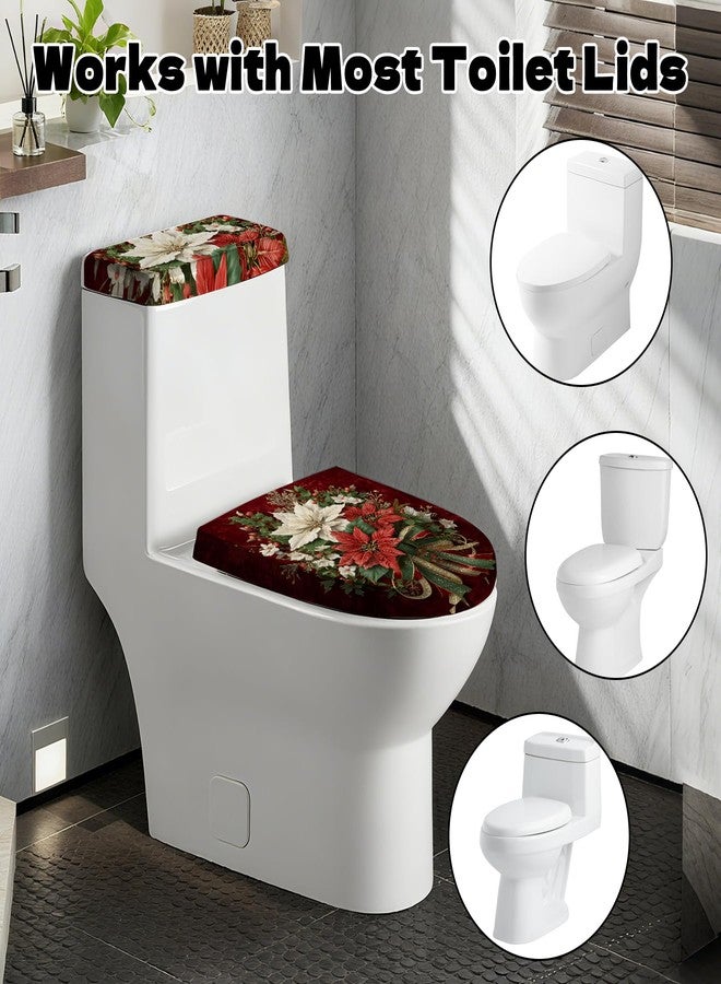 seewan Christmas Toilet Lid Cover, Dust Splash Resistant Toilet Seat Cover and Washable Toilet Tank Protector - Image 4