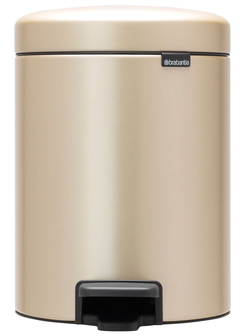 brabantia Soft Closing NewIcon Pedal Bin 5 litre with Plastic Inner Bucket  - Image 1