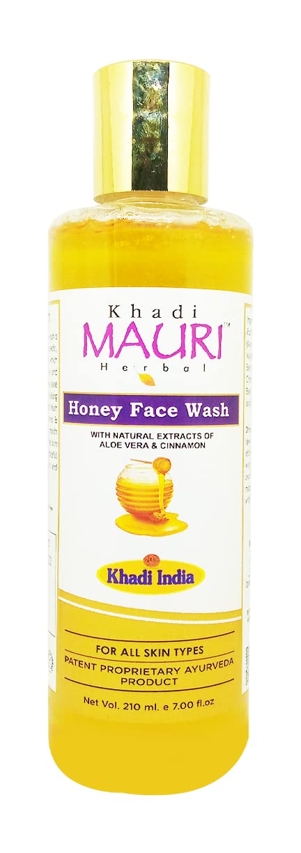 Khadi Mauri Honey Face Wash - Pack of 1 (210ml) | Natural Moisturizing and Skin Soothing | Deep Cleansing and Hydrating Formula | Suitable for All Skin Types | Paraben-Free and Chemical-Free - Image 1
