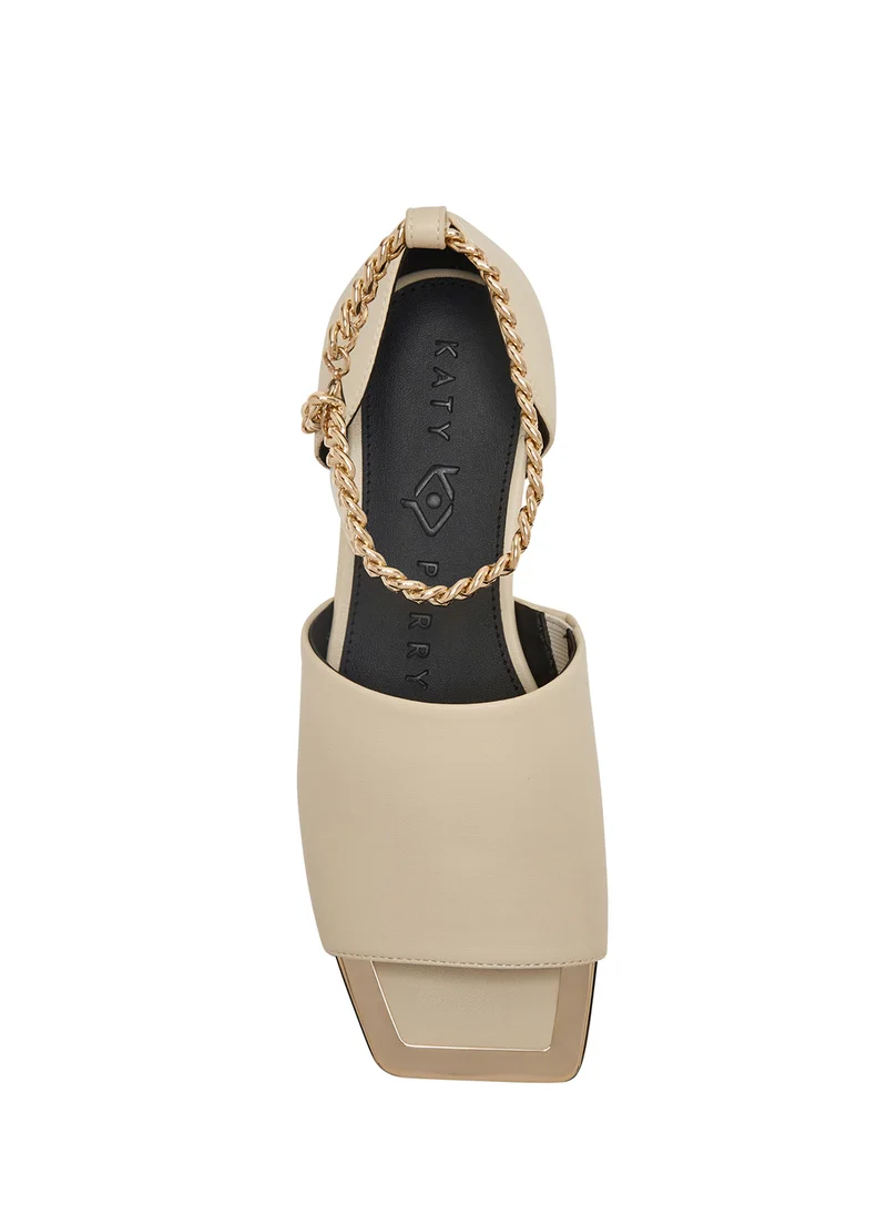 Katy Perry Open Toe Chain Detail Flat Ballerinas