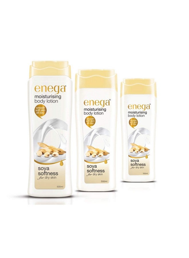 Enega Soya Softness Moisturizing Body Lotion Pack Of 3 (100 ML,300 ML,500 ML) - Image 1