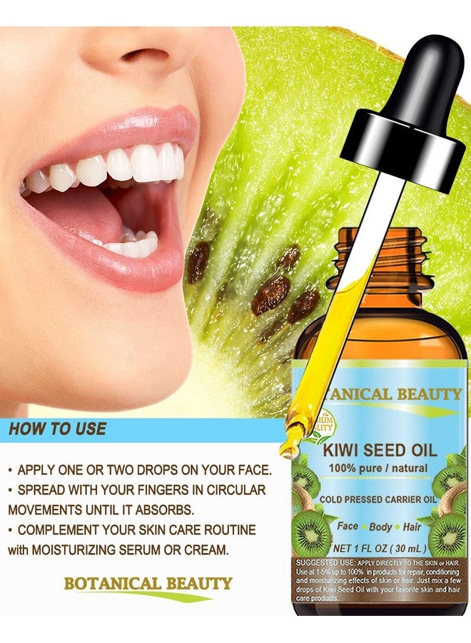Botanical Beauty Kiwi Seed Oil. 100% Pure Natural Undiluted Virgin Cold Pressed Carrier Oil. 2 Fl.Oz. 60 Ml For Face Skin Body Hair Nail Care. By Botanical Beauty - Image 5