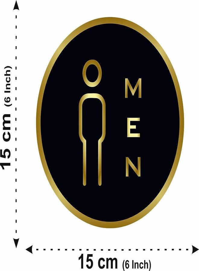 HOSTK Sign, Acrylic Signage Sticker Designs, Employees Only Signage, No Entry Sign, Self Adhesive Sign Board for Shops and Offices, Staff Only Signage, Sign Board Ideas (Women & Men SIGNAGE) - Image 3