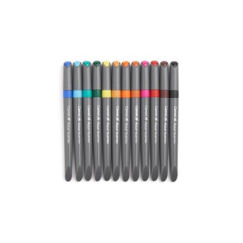 Camel Artist Fine Brush Pen Set - 12 Shades, Assorted - Image 2