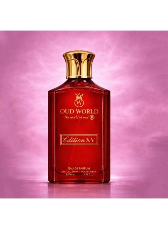 OUD WORLD Editions 15 Ruby Red Unisex Eau de Parfum | Rich Spicy Leather Scent with Raspberry, Saffron, Olibanum, Leather & Suede | Long Lasting Fragrance 100ml - Image 2