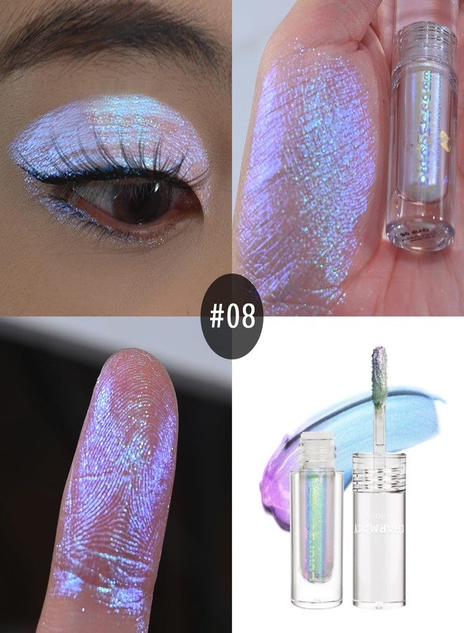 CHARMACY Chameleon Glitter Eyeshadow, Liquid Shimmer Sparkle High Pigment Duochrome Eye Shadow, Long-Lasting With No Creasing Eye Cosmetics, 1.6g (#08) - Image 2