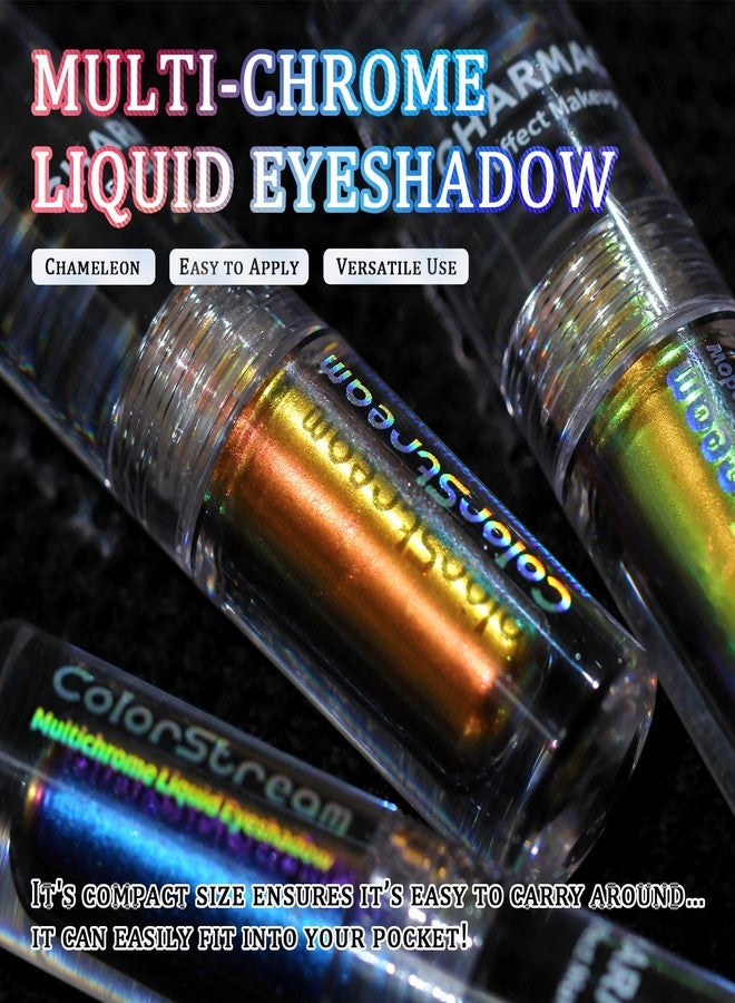 CHARMACY Chameleon Glitter Eyeshadow, Liquid Shimmer Sparkle High Pigment Duochrome Eye Shadow, Long-Lasting With No Creasing Eye Cosmetics, 1.6g (#08) - Image 3