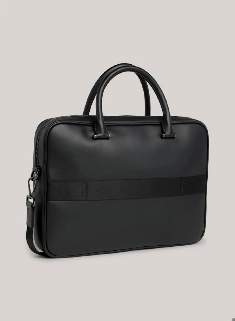 TOMMY HILFIGER Men's Th Modern Small Laptop Bag -  Smooth finish, Black
