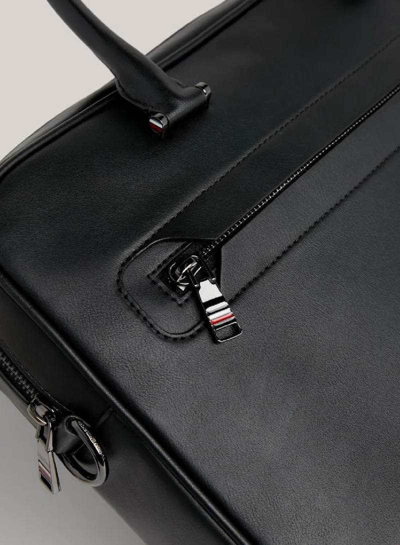 TOMMY HILFIGER Men's Th Modern Small Laptop Bag -  Smooth finish, Black