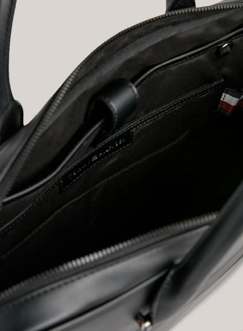 TOMMY HILFIGER Men's Th Modern Small Laptop Bag -  Smooth finish, Black