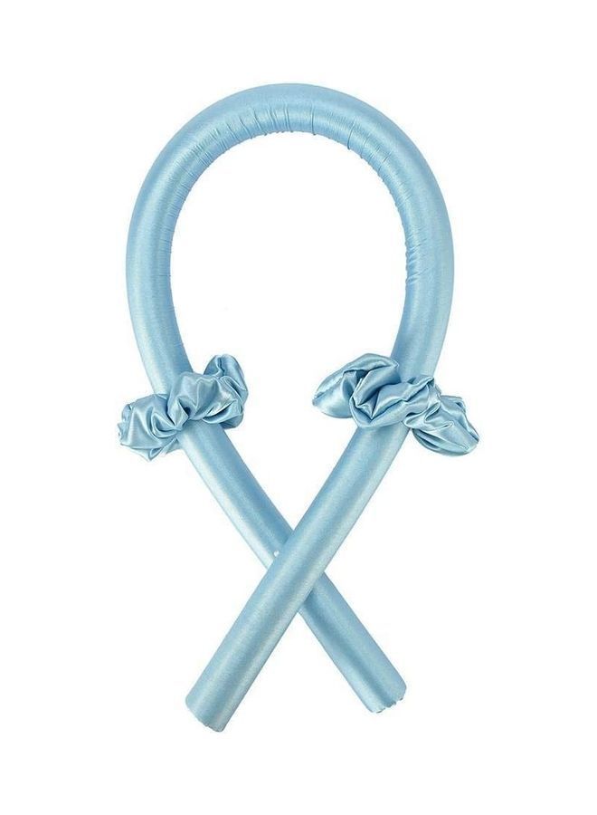 NIBEMINENT Heatless Curling Rod Headband Hair Roller Sets Blue
