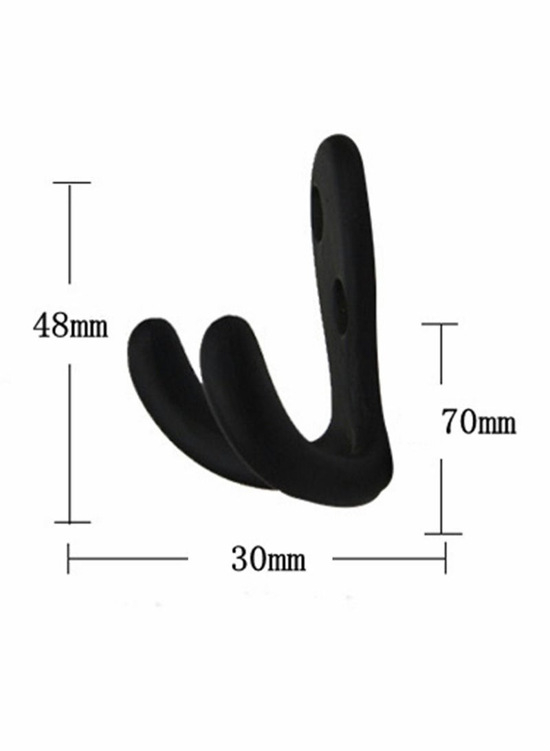 3 Pack Brass Double Prong Towel Hook Matte Nickel Holder for Bathroom Dual Coat Hooks Retro Metal Wall Mounted Bedrooms Kitchen Accessories - Image 2