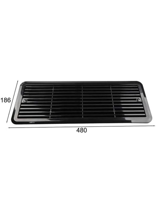 Black Fridge Vent Cover 483mm x 186mm Weather Resistant Easy Install for RV Caravan Motorhome - Image 5