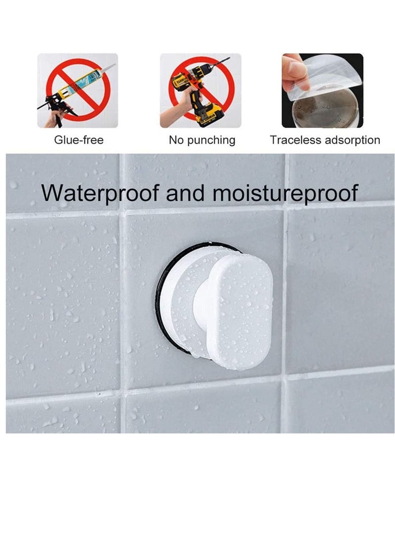 Y&D 2 Pack Suction Cup Handles Glass Door Handles Vacuum Strong Pull For Bathroom Wall Shower Cabinet Mini Fridge White  - Image 2