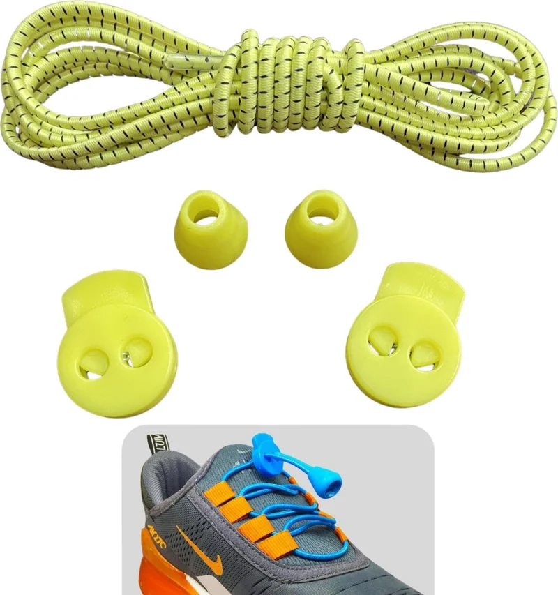 نيستور Round, Smart, Lock, Snap-on, Elastic Boots, Sneaker Laces, 100 Cm, 1 Pair