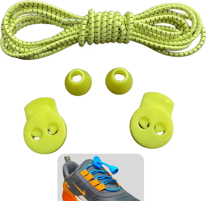 نيستور Round, Smart, Lock, Snap-on, Elastic Boots, Sneaker Laces, 100 Cm, 1 Pair