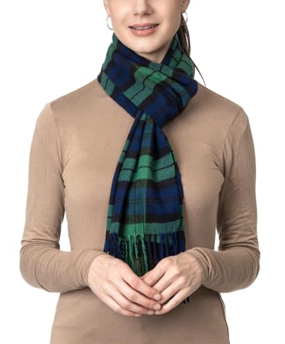 Achillea Soft & Warm Tartan Plaid Checked Cashmere Feel Winter Scarf Unisex (Black Watch Tartan) - Image 5
