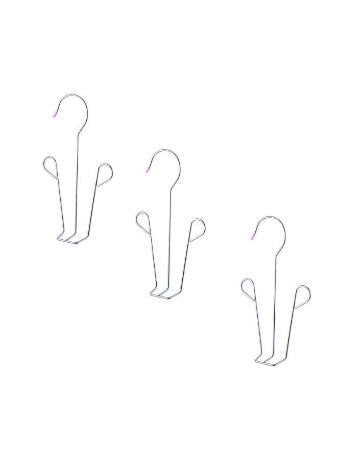 3 Pcs Stainless Steel Shoes Hanger Drying Rack Shoe Display Hook Space Saver Storage Organizer - Image 1