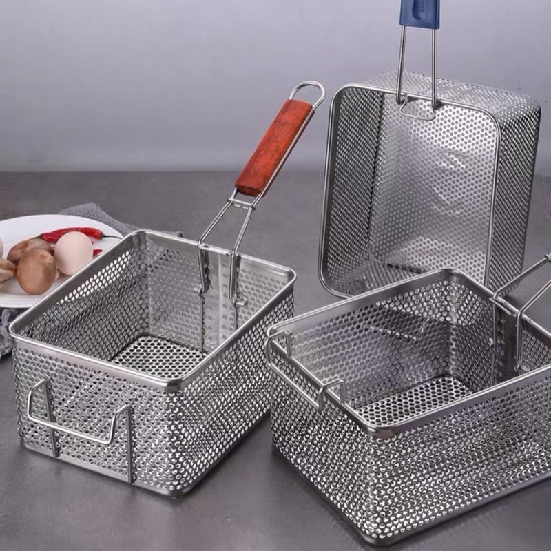 Stainless Steel 81 Frying Basket Frying Pan Electric Frying Net Frying Frame Filter Net Frying Mesh Screen Frying Colander French Fries Commercial - Image 4