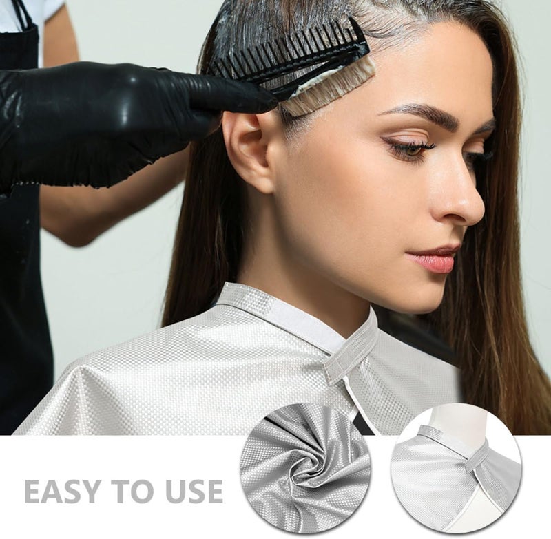 Professional Hair Dye Cape White Short Hair Coloring Apron Salon Hairdressing Shawl for Stylists and Clients - Image 3