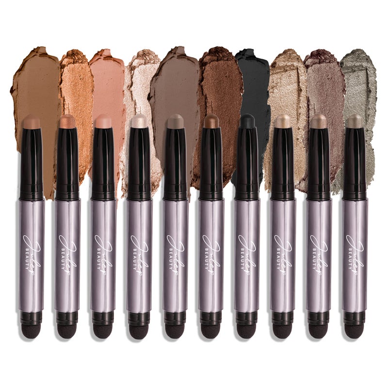 Julep Julep Eyeshadow 101 Crme to Powder Waterproof Eyeshadow Stick 10 Piece Palette  Matte and Shimmer Finishes