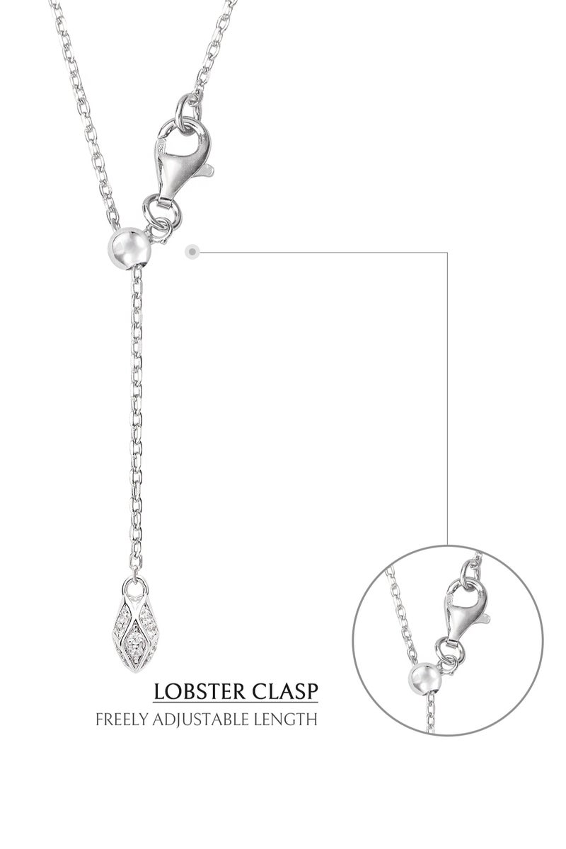 AWNL Heart-belonging Necklace for Women – Pendant with White Zirconia Gemstone and Sterling Silver, Middle East Exclusive Collection - Image 4