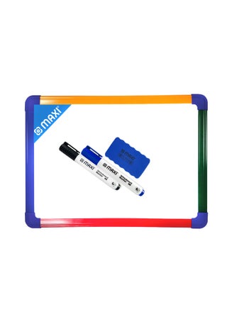 2 Sided Dry Wipe Whiteboard + Whiteboard Markers Child Safe Non Toxic Inks+ Dry Wipe Eraser For Home Kitchen Office School