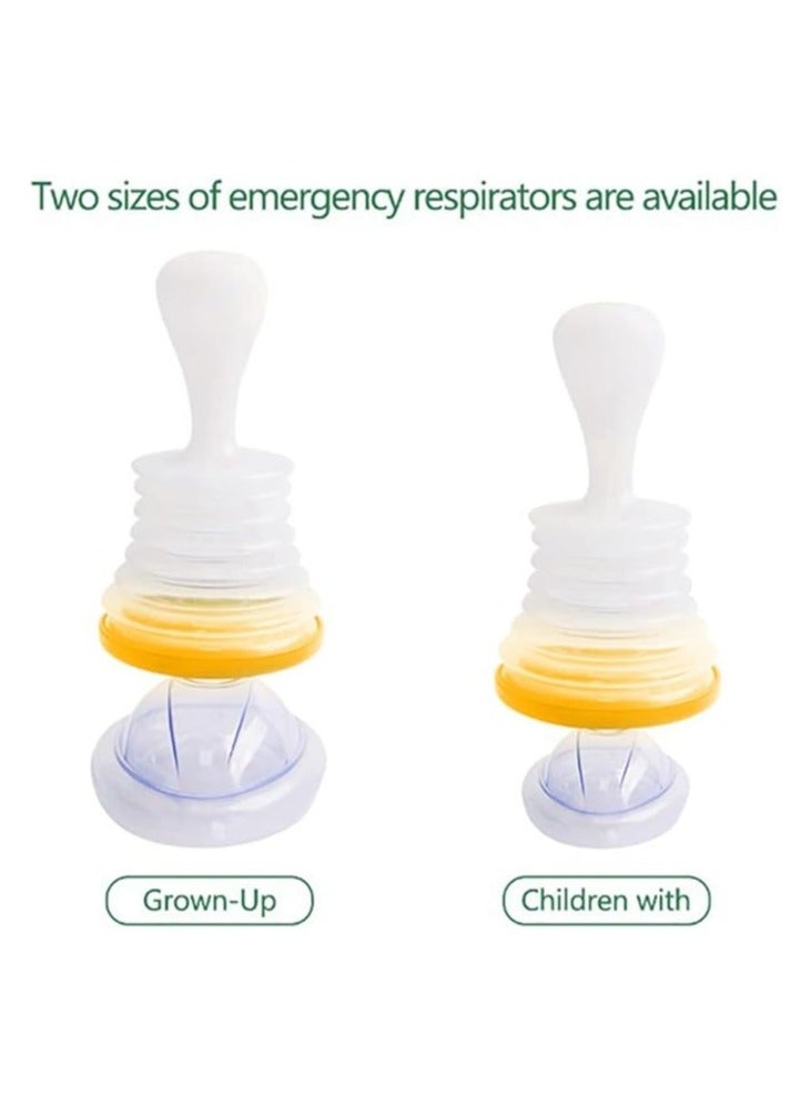 Generic Child and Adult Choking Rescue Device With 1 Large 1 Small Mask Breathing Trainer Portable Emergency Choking Device Home First Aid Kit Portable Heimlich First Aid Artifact  - Image 2